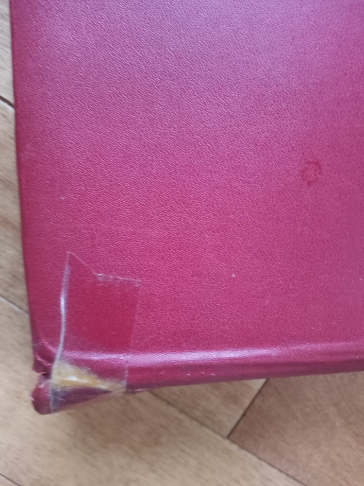 Red Stamp album Stock book Vintage