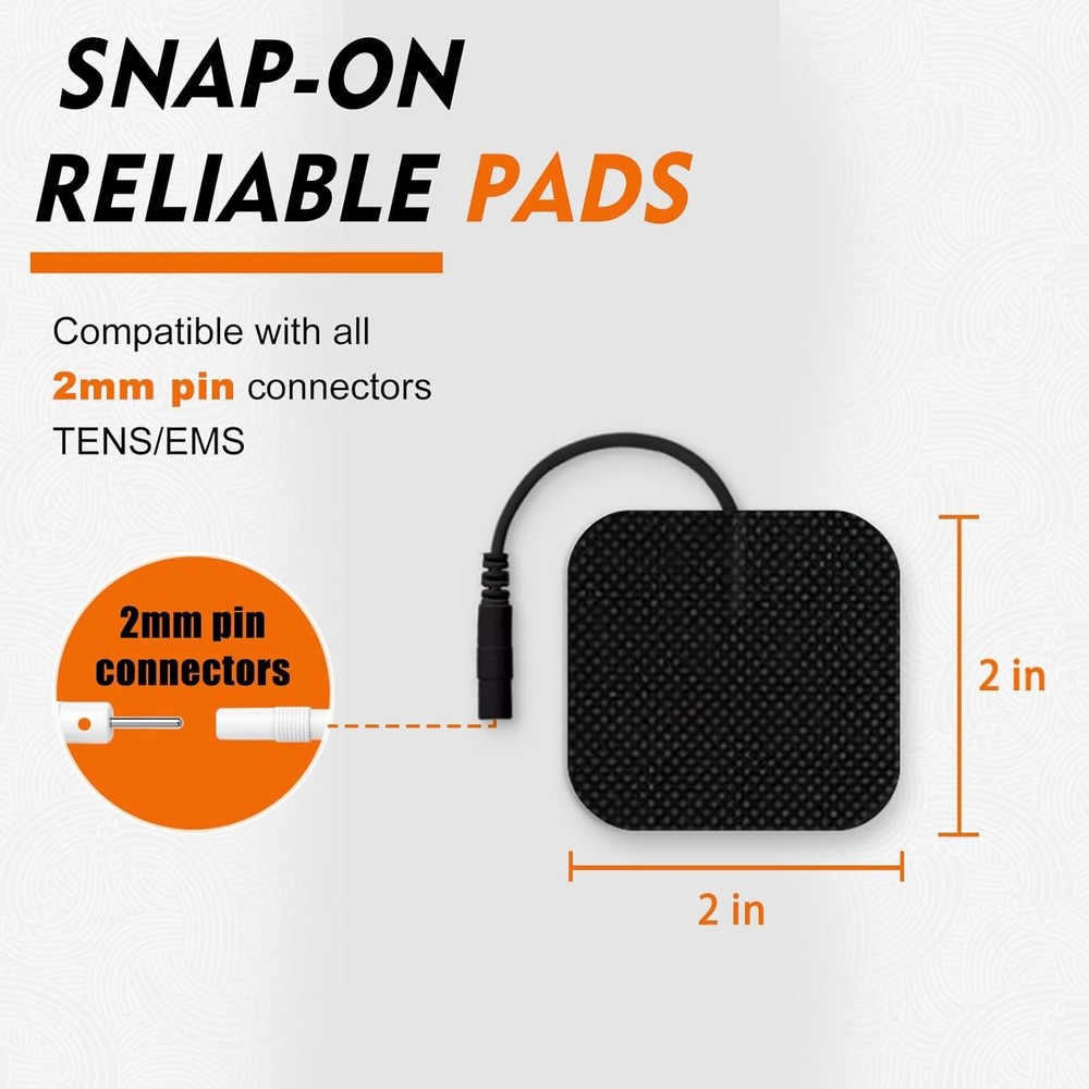 TENS Unit Pads Replacement for Electrode Electrodes Black