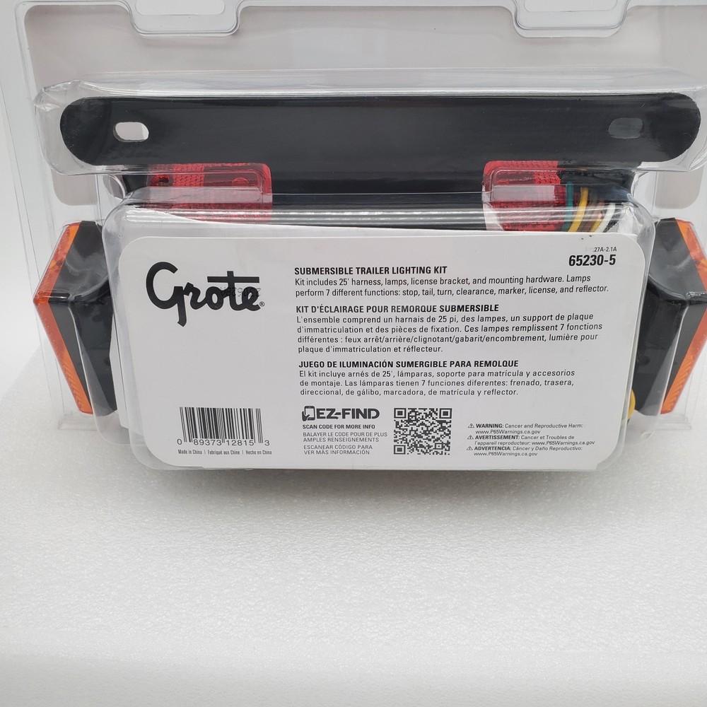 Submersable Trailer Light Kit Combo + Herness, Bracket, Mounting Hardware 652305