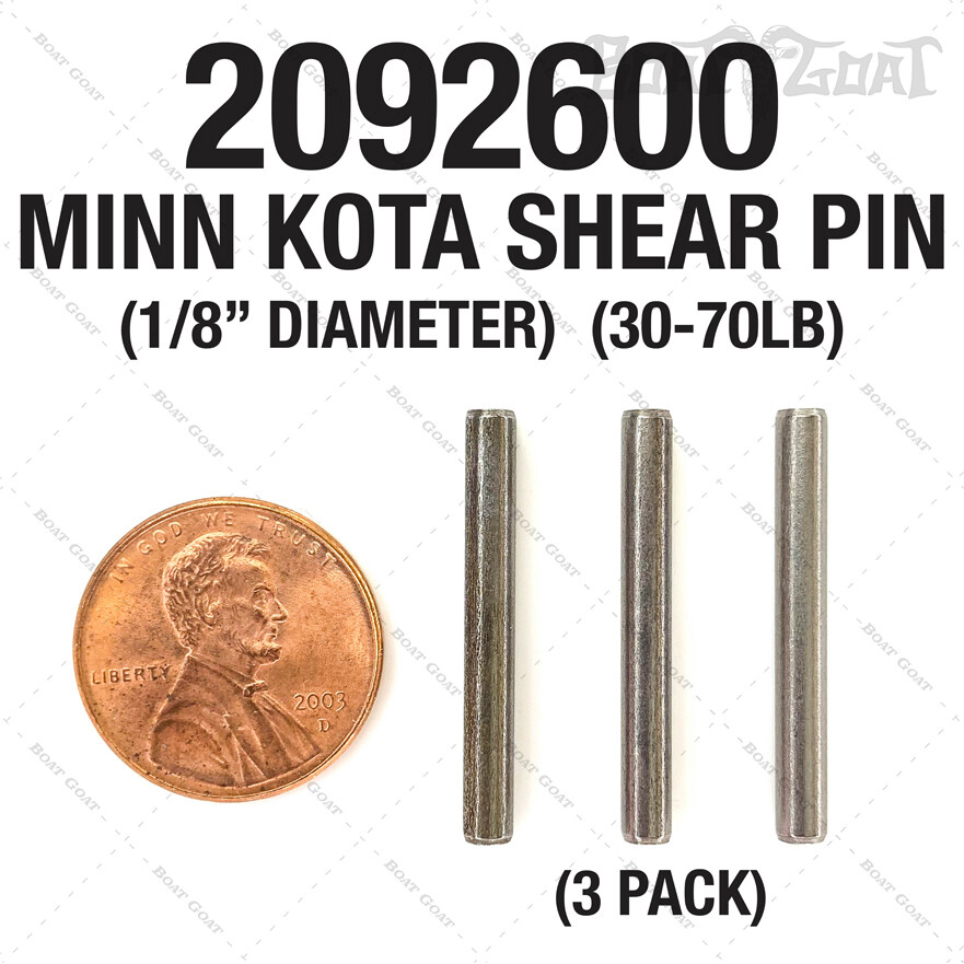 Minn Kota Shear Pin 3-PACK - 1/8" Diameter - Fits 30-70lb - Prop Drive - 2092600