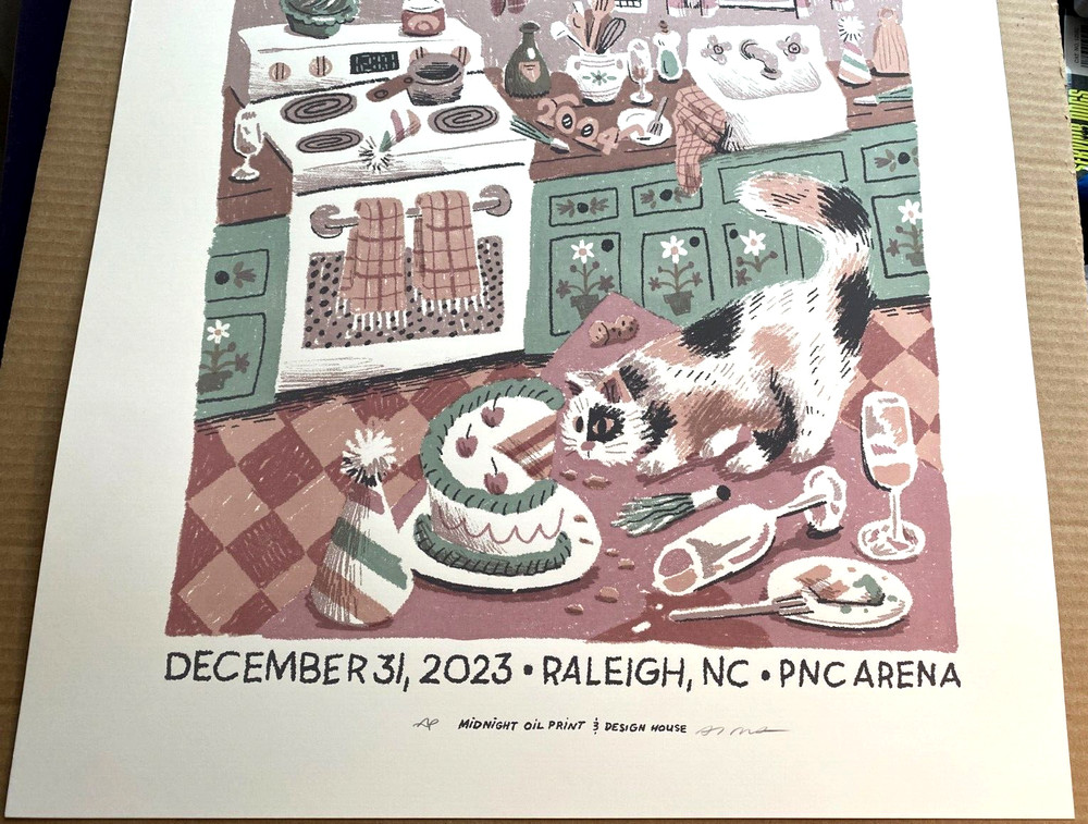 The Avett Brothers NEW YEARS EVE NYE RALEIGH NC 2023 AP VIP SHOW Poster SIGNED