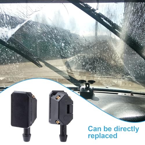 2pcs Adjustable Windshield Washer Nozzles, 3-Way Universal Aimable Car Front