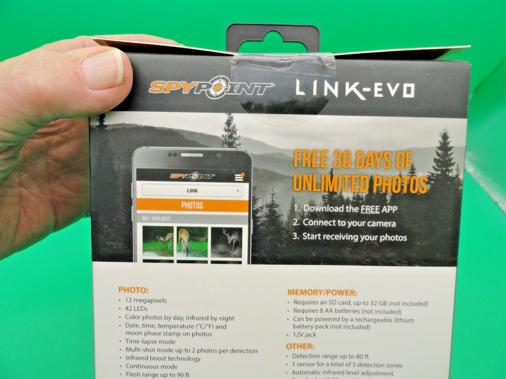 SPYPOINT LINK-EVO 4G CELLULAR TRAIL CAMERA