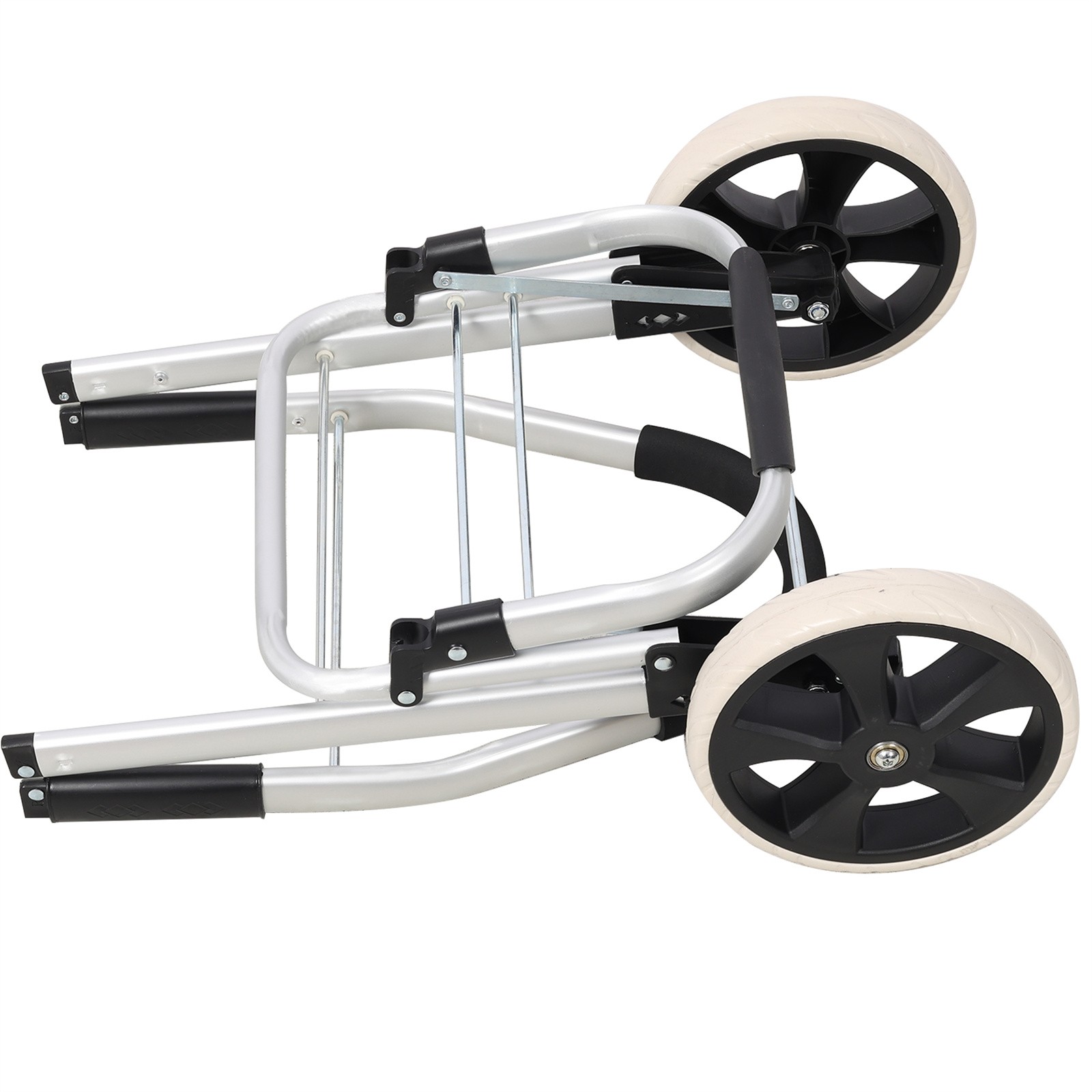Trolley Dolly Foldable Shopping Grocery Cart with Wheels and Removable Bag