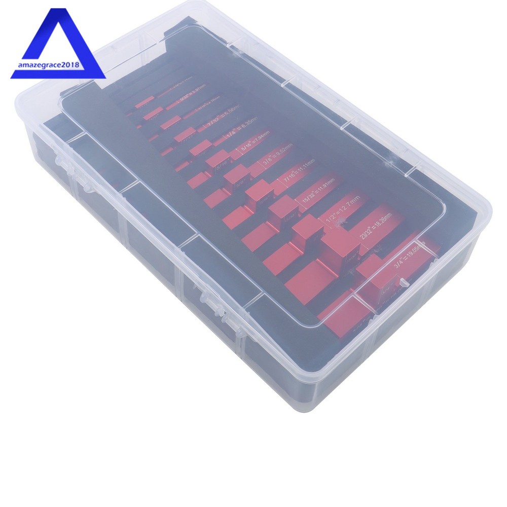 Precision Aluminum Setup Blocks Height Gauge Router Table Setup Bars 14PCS