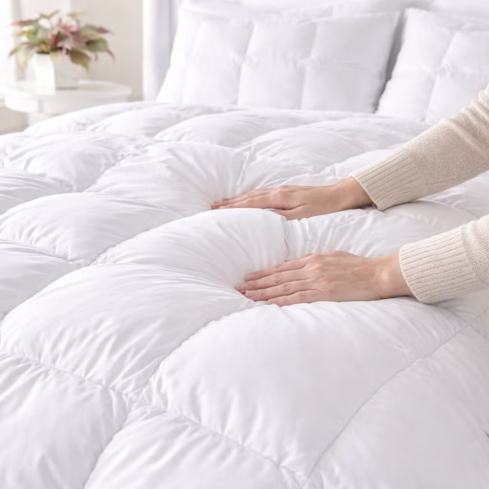 BrylaneHome 200 Thread Count Cotton Comforter - Full/Queen, White
