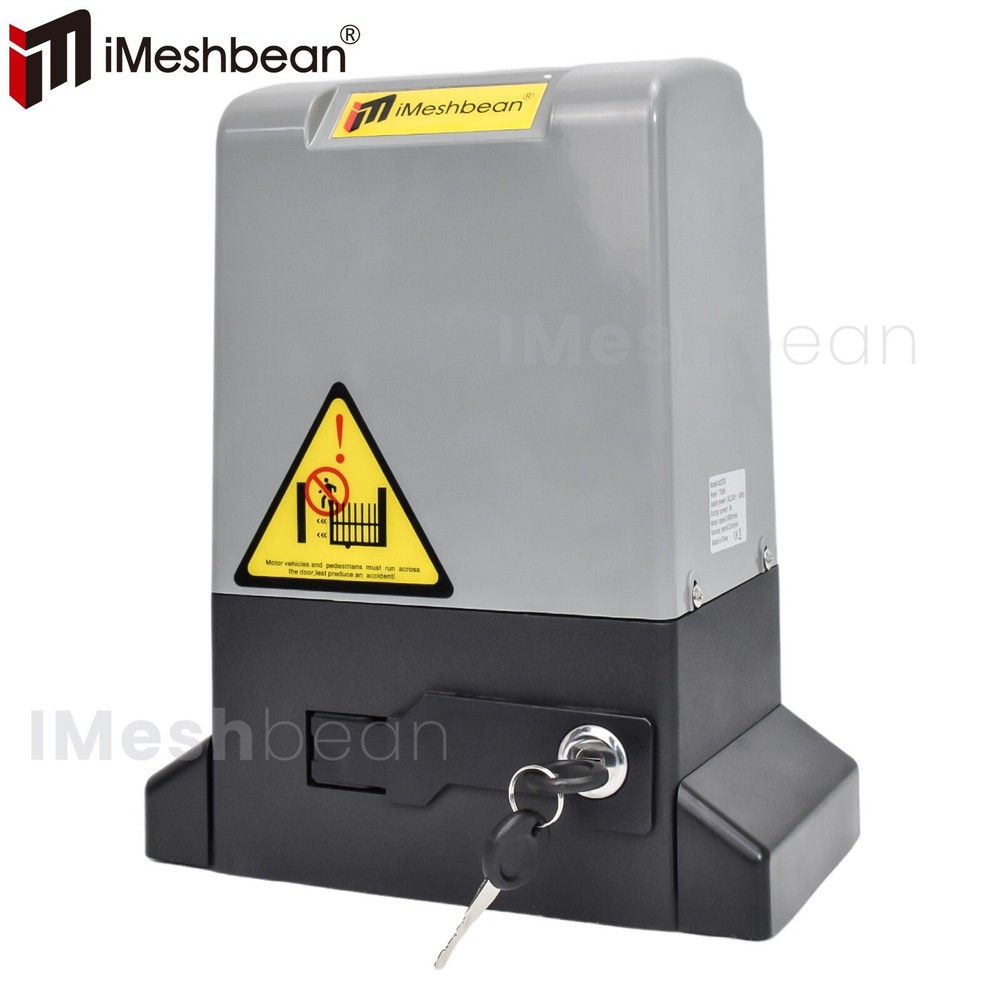 5000LBS Automatic Sliding Gate Opener Rack Driven APP+Keypad+4 Remote Controls