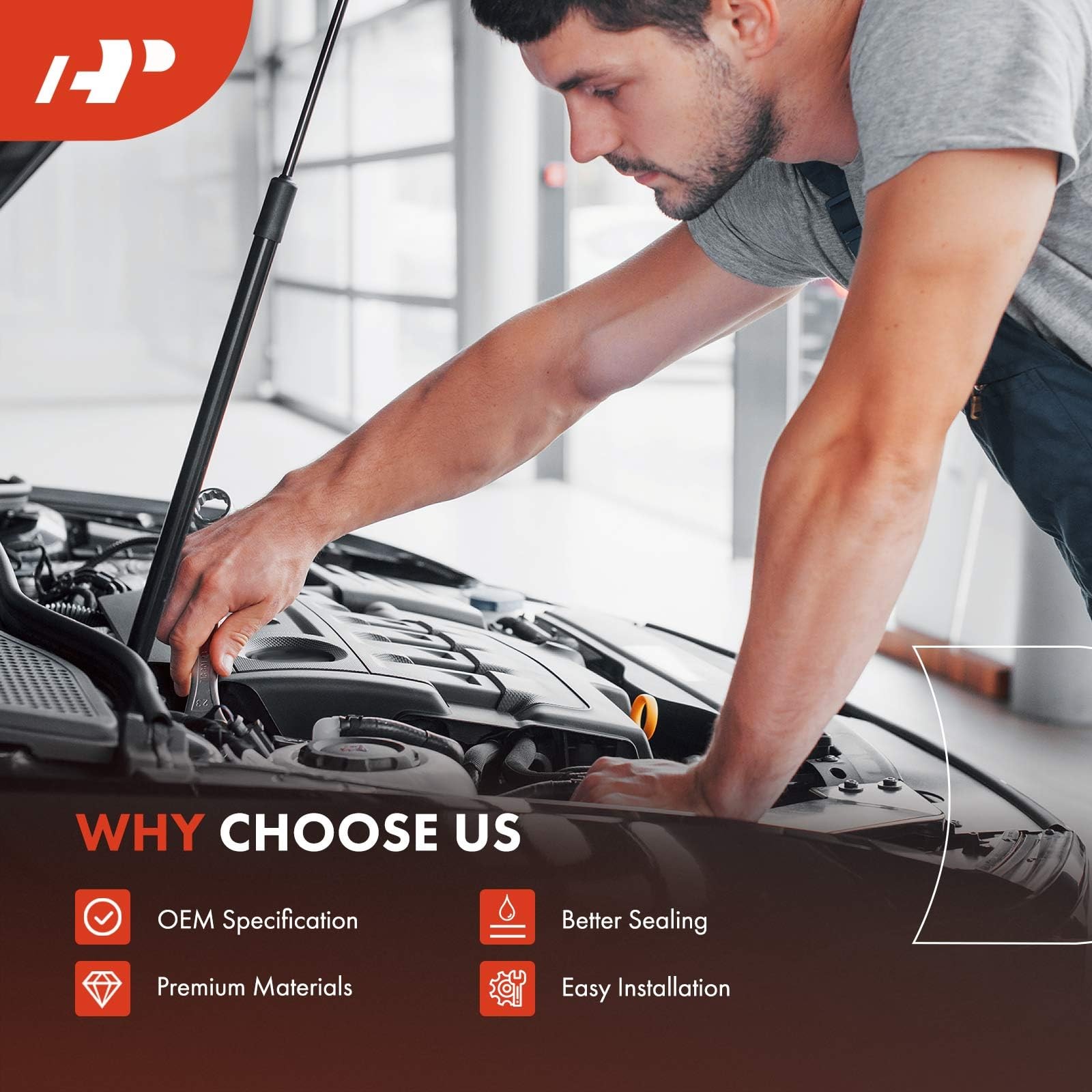 A-Premium 23.25 in Engine Oil Dipstick Tube - Metal Compatible 7.4 mm, Black