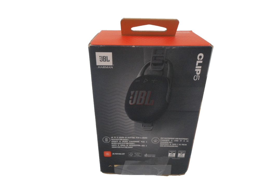 JBL CLIP 5 Portable Bluetooth Speaker - Black
