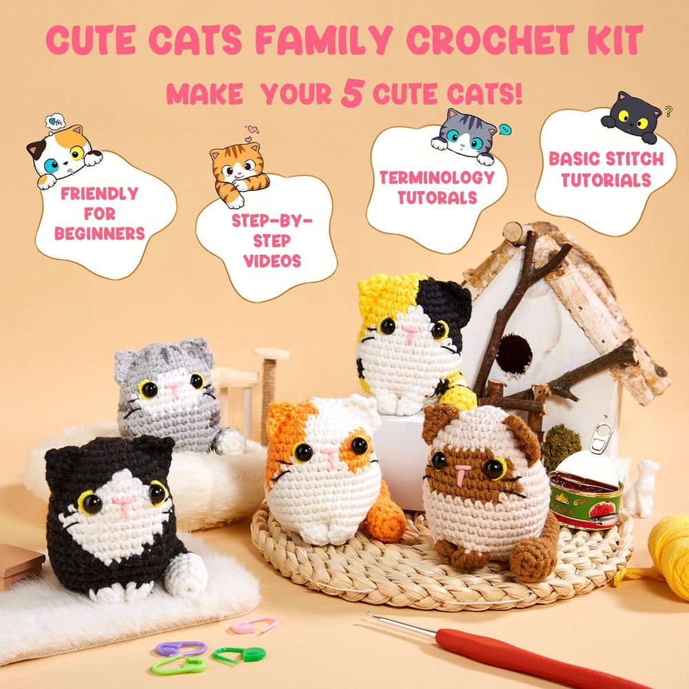 MAGIMUSE Crochet Kit for Beginners Beginner with Step-by-Step Video Tutorials
