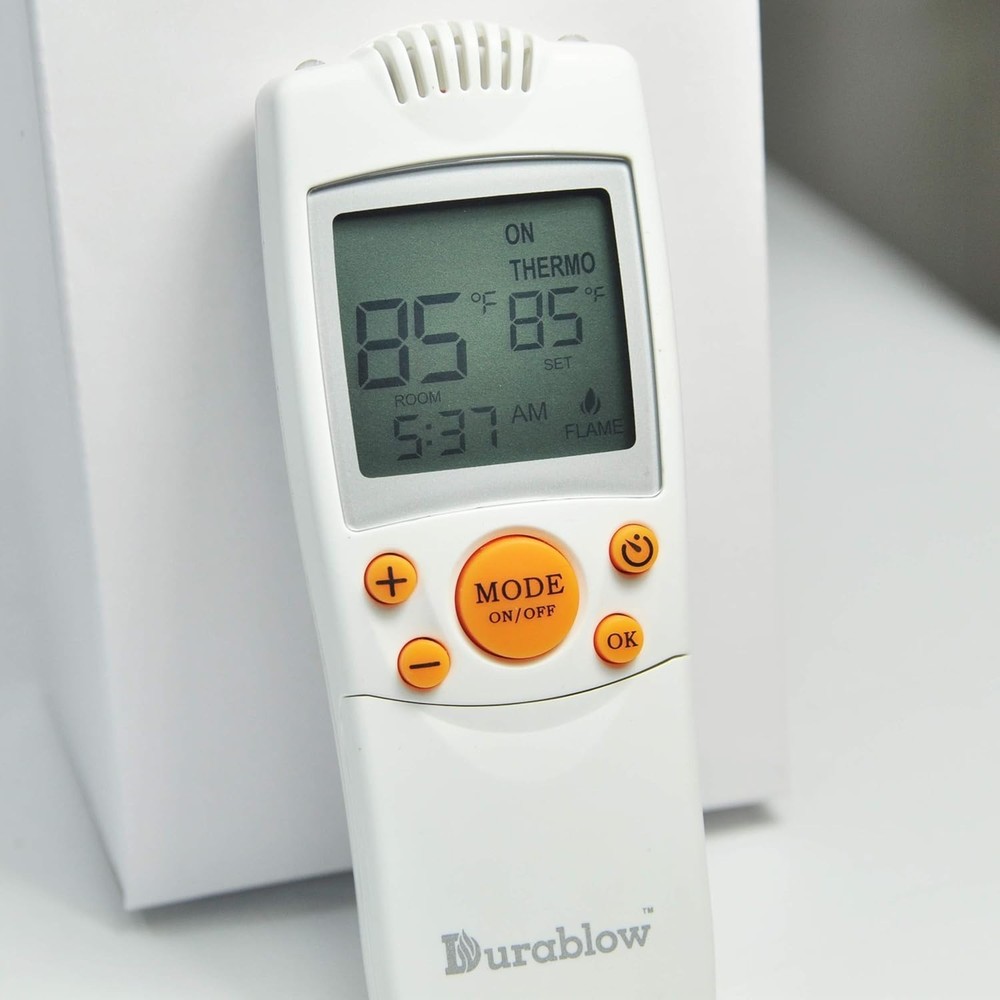 Wireless Gas Fireplace Remote with LCD Display and Automatic Temperature Control