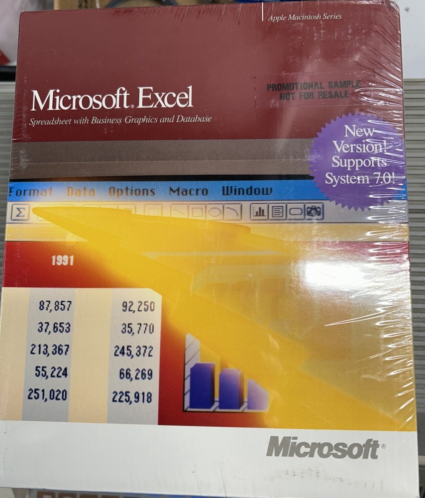 Microsoft EXCEL 3.0 for Mac Software & Manual