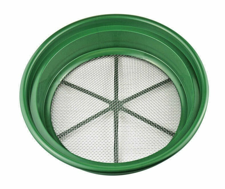 CLASSIFIER SIFTING PAN | 1/8" | STAINLESS STEEL SCREEN EARTH SIFTER STACKABLE