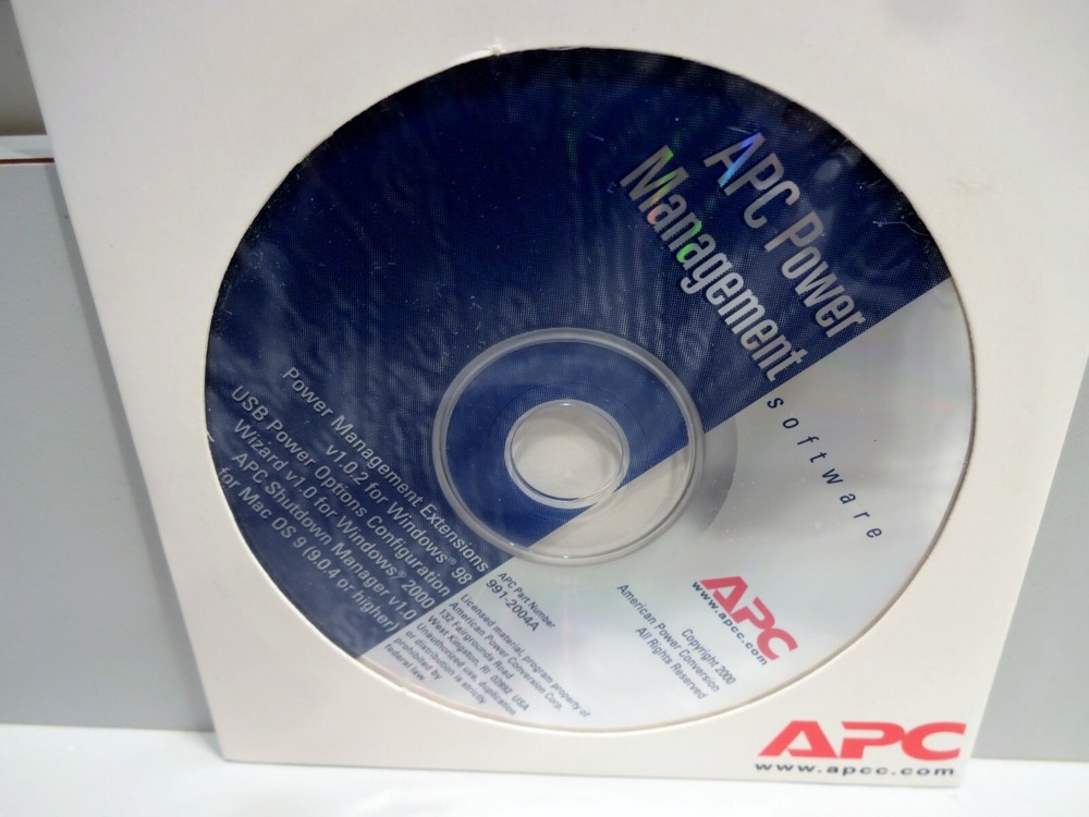New APC POWER MANAGEMENT SOFTWARE CD Extensions 991-2004A Backup Battery UPS