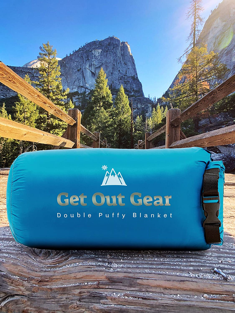 Get Out Gear Double Puffy Camping Blanket - Extra Puffy Packable Lightweight |