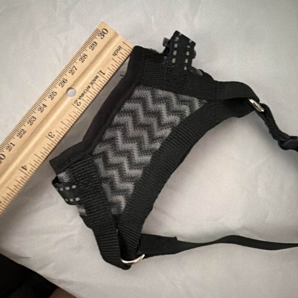 Supet Mesh Nylon Adjustable Dog Muzzle Black Size M