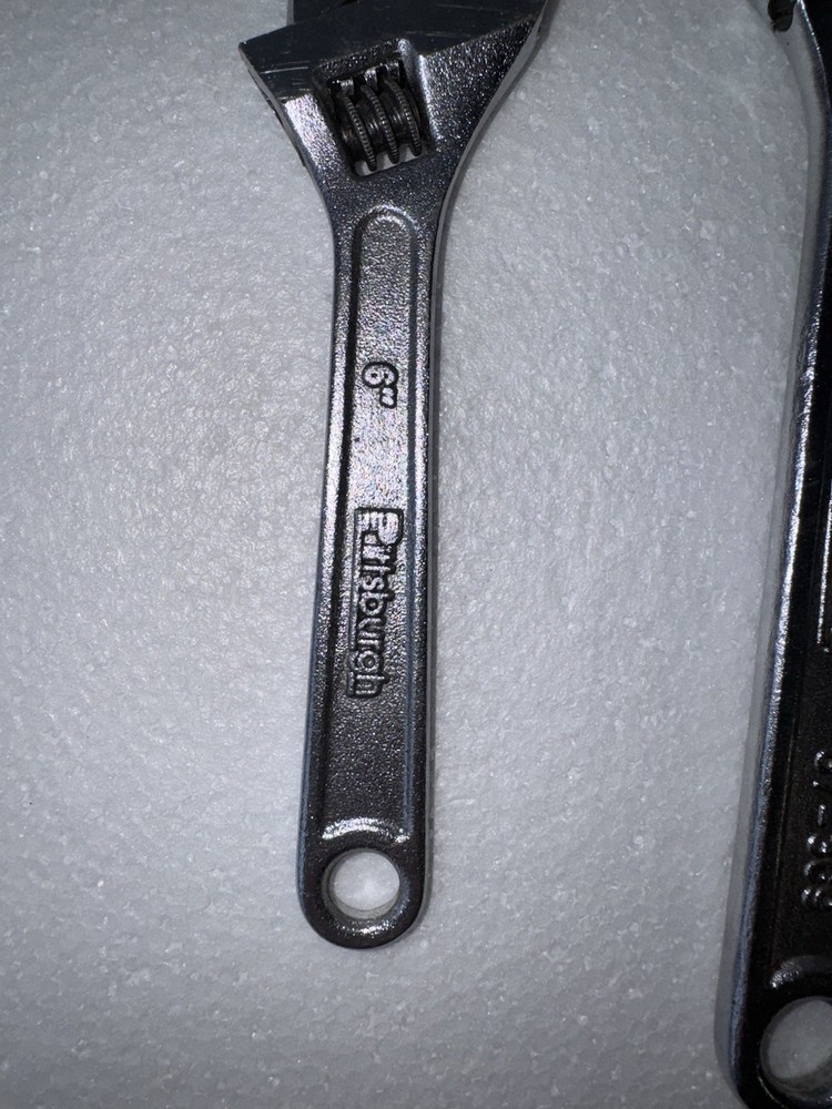 Adjustable Wrench Set 6” 8” 10” — Hand Tools Lot (3 pcs)