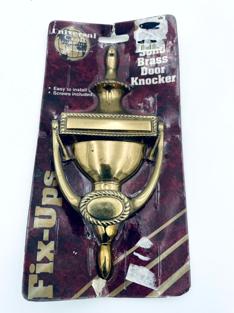 Universal Craft Solid Brass Door Knocker Gold Fix Ups World Class Hardware