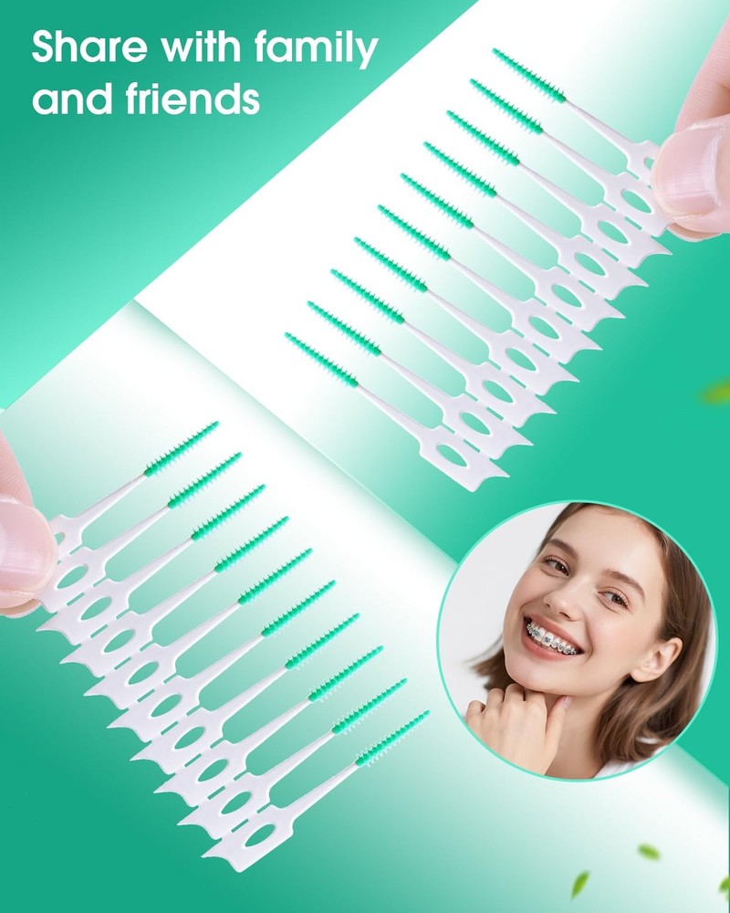 Clean Between Teeth Easily - 220 Dental Floss Picks with Case