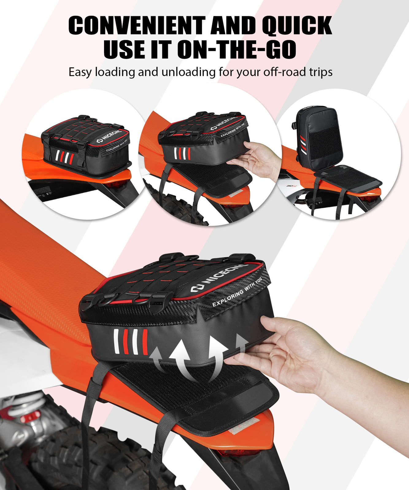 Universal Rear Fender Storage Tool Bag For Honda XR CR CRF XL 250 400 600 650 R