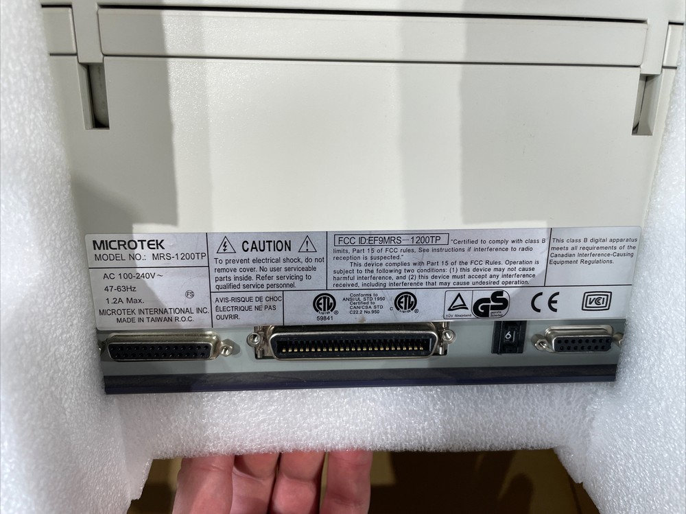 MICROTEK MRS-1200TP ScanMaker 4 USB Flatbed Scanner WORKING Free Shipping