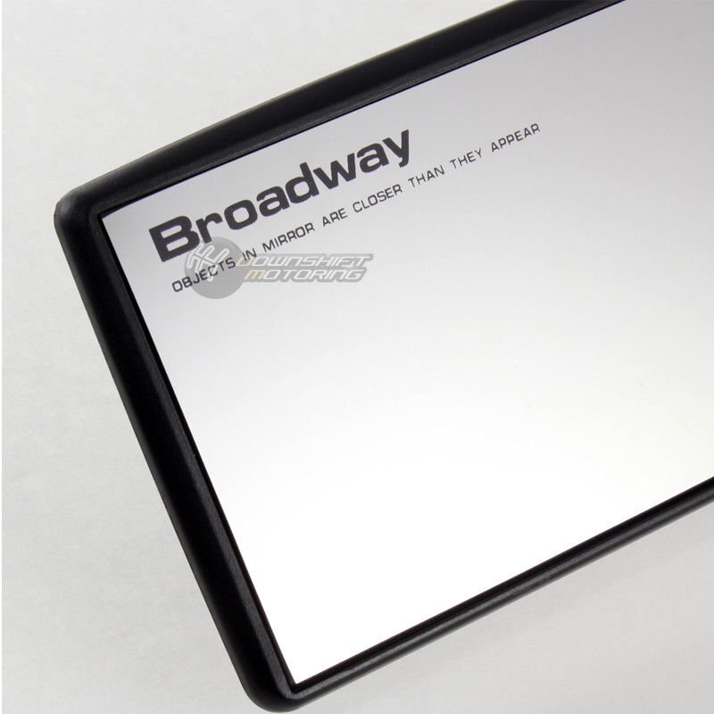 Broadway 300mm Wide Flat Interior Clip On Car Truck Rear View Mirror Universal 5