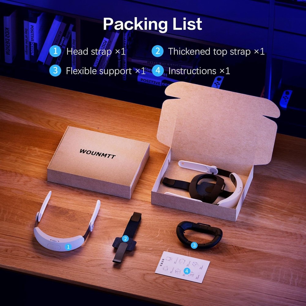 For Meta Oculus Quest 3/3S - Adjustable Replacement VR Headset Strap Accessories