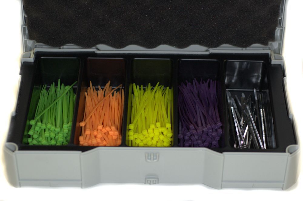 Sortiment Kabelbinder farbig Neon / Exot