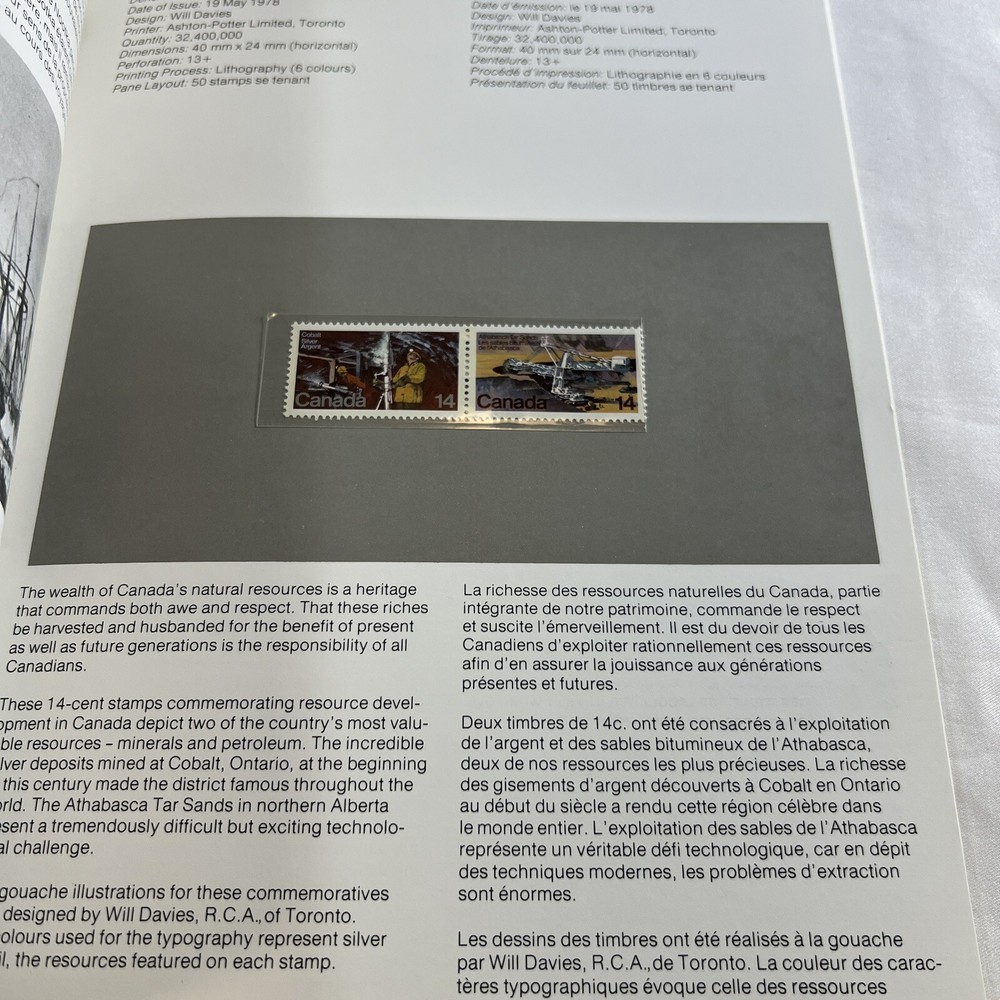 1978 Canada Post Yearbook Annual Official Stamp Issues - COMPLETE Set