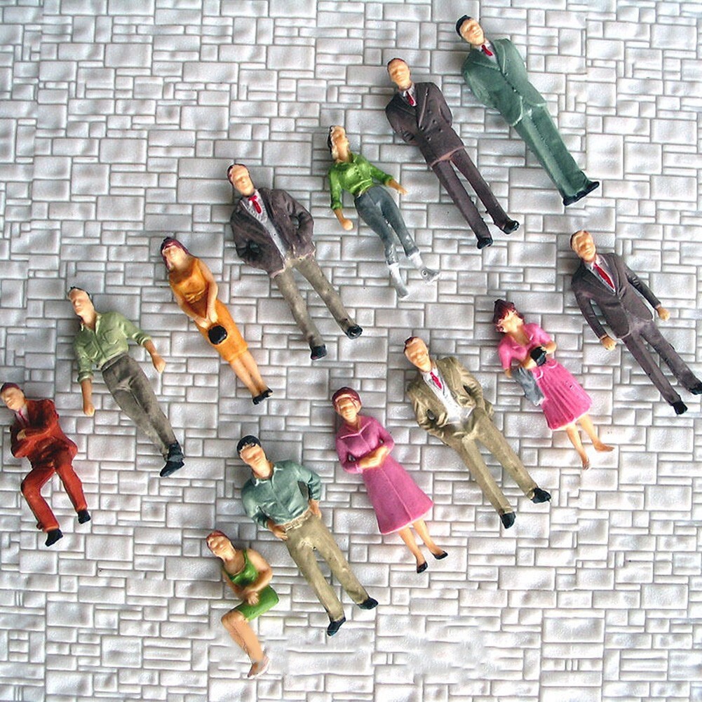 130Pcs O Scale 1:48 Painted Figures People Passenger Different Poses People New