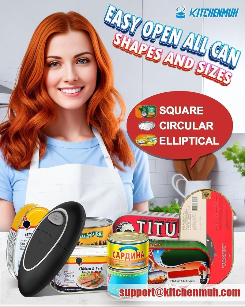 Automatic Electric Can Opener Smooth Edge 1PCS