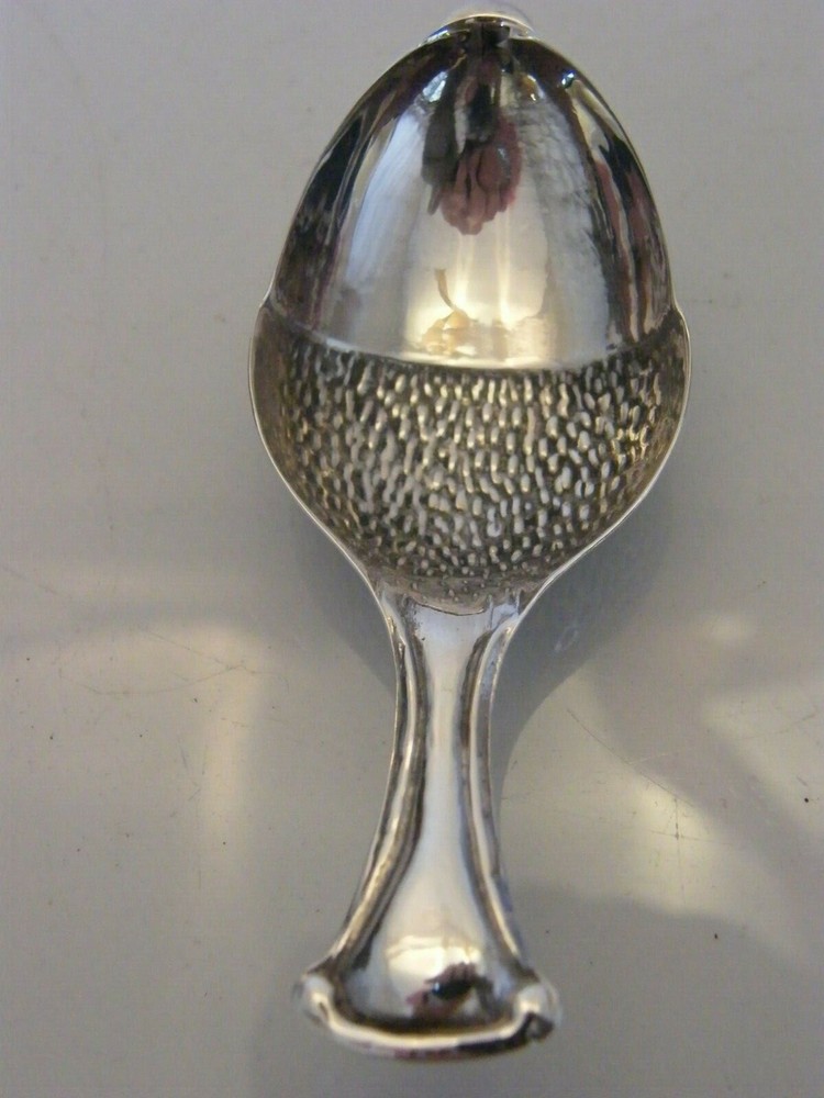 SOLID SILVER ACORN CADDY SPOON