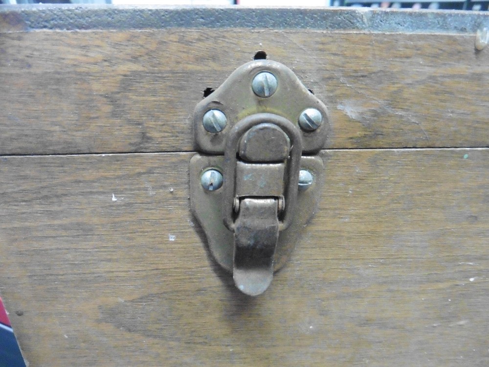 Vintage wood tool crafts storage box