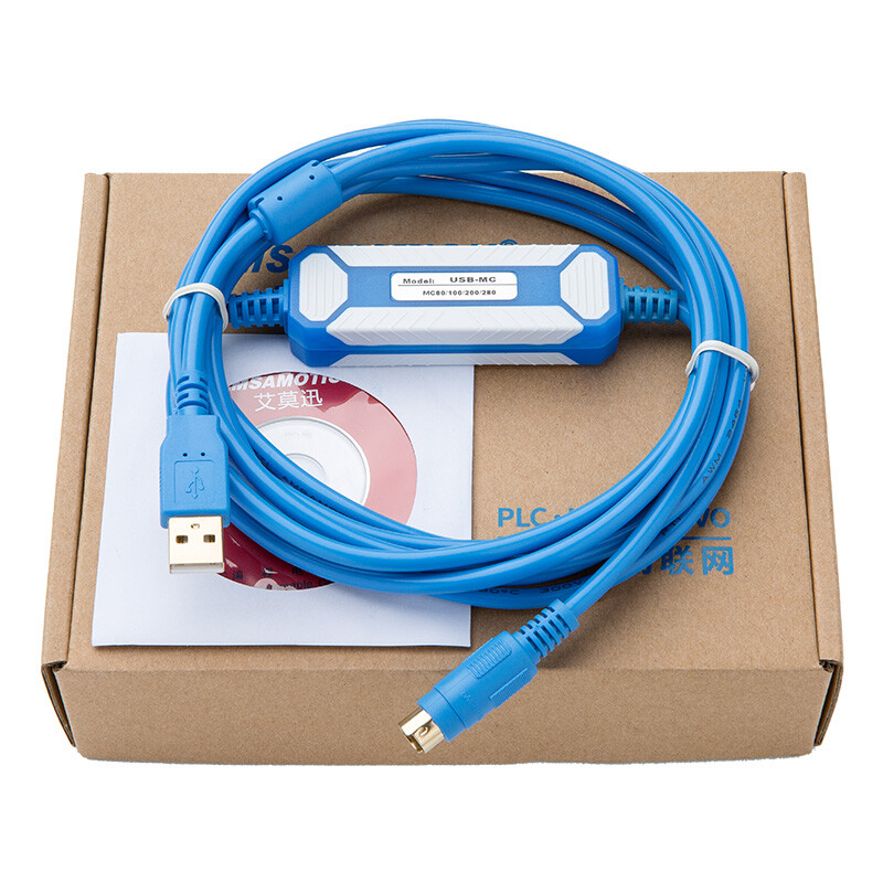For Megmeet PLC programming cable MC80\100\200\280 connector USB-MC