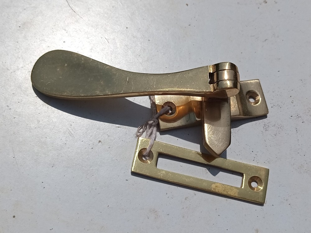 Vintage brass Olde Victorian Window Handle Security latch lock security