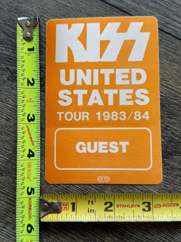 KISS Pass Satin Lick It Up Tour 1983 1984 Guest Orange UNUSED Vintage Kiss