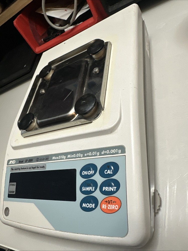 A&D GF-300N Precision Laboratory Scale - Missing Platform And Charger-Works!!