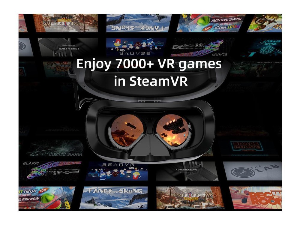 DPVR E4 (Black) PCVR PC Gaming - 120hz Refresh Rate - Inside out Tracking - 116