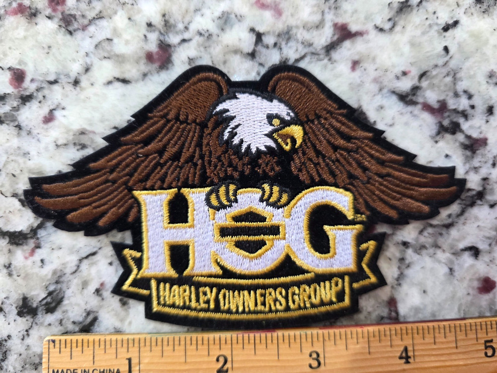 Harley Davidson Owners Group Eagle Embroidered Patch HOG New *FREE SHIP*
