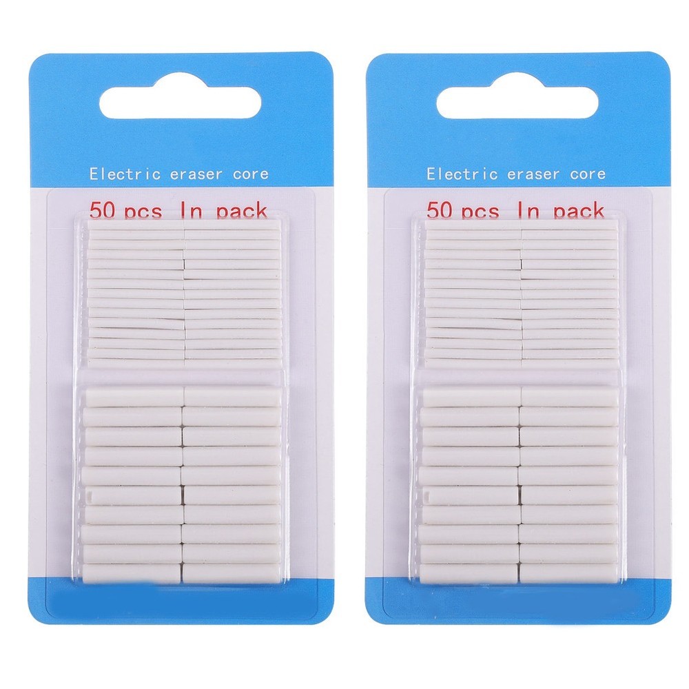 100 Pcs Eraser Refills Pencil Erasers Automatic Replacement Core Electric