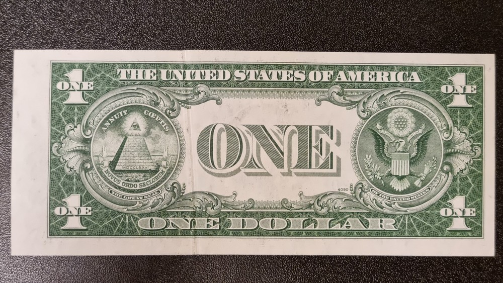 1935 C One Dollar Silver Certificate $1 Bill ERROR - Gutter Fold UNC #98904