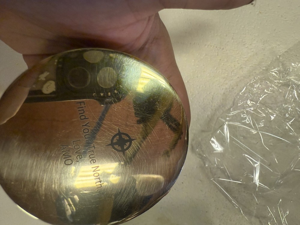 Sundial Antique Compass Decor Navigation With Leather Case