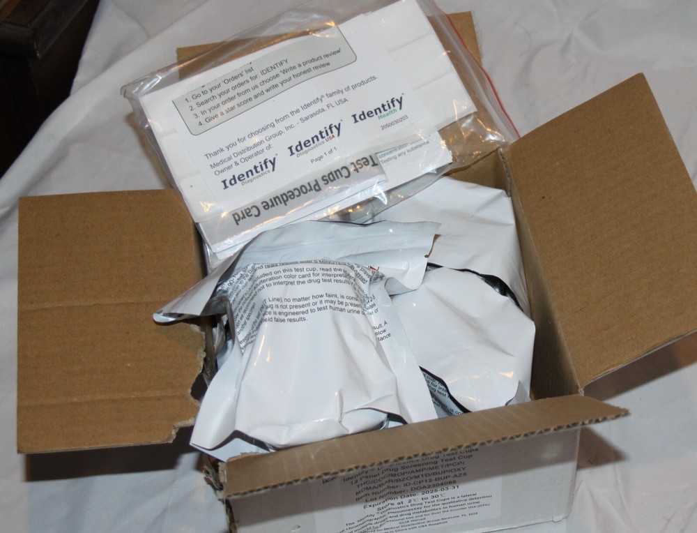 Identify Diagnostics, 12 - Panel Drug Screening Test Cups - 4 PACK New, Sealed