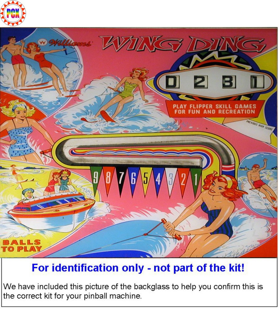 1964 Williams Wing Ding Pinball Machine Rubber Ring Kit