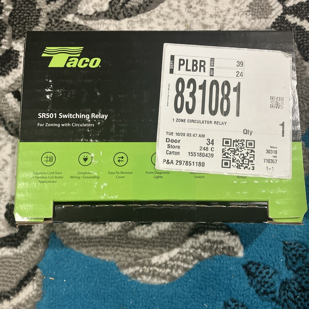 Taco Circulator Relay SR501