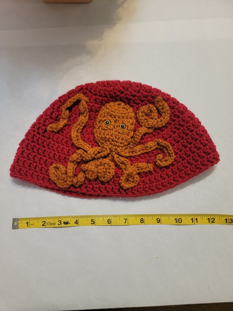 Handmade Crochet Octopus Beanie Hat