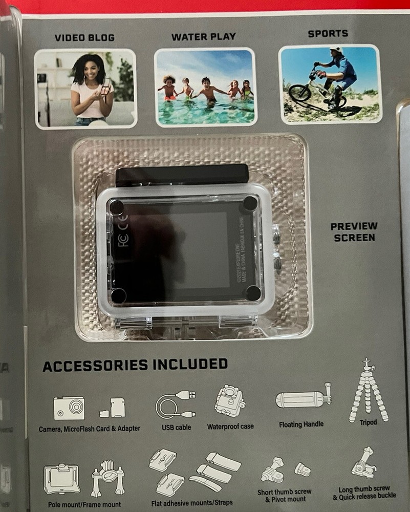 Explore One 4K Action Camera with WiFi Bundle- Brand New
