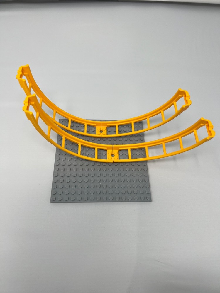 Lego Train, Yellow Roller Coaster Full Loop #80564, Rail. 4 pieces