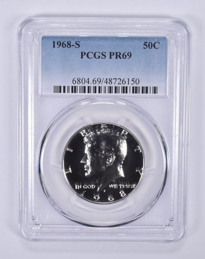 1968-S Kennedy Half Dollar PR69 PCGS Blue Label
