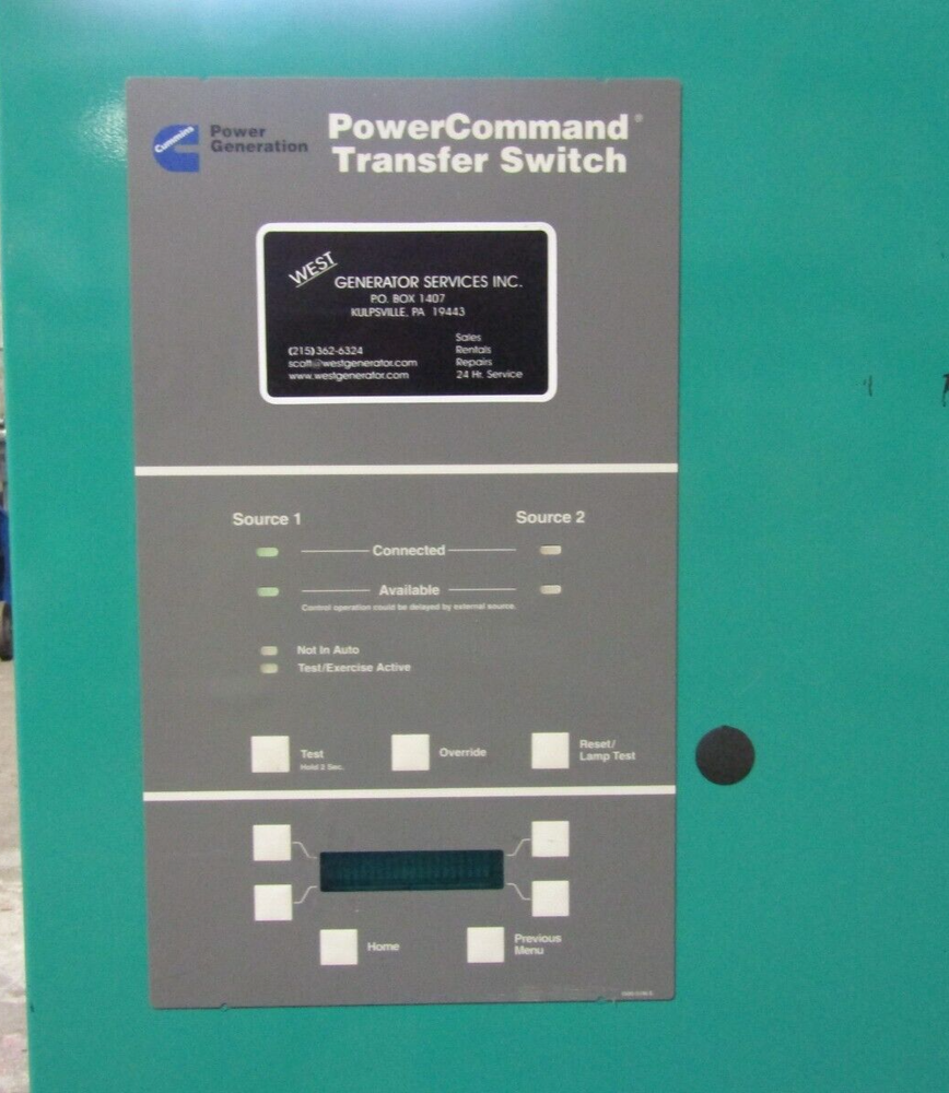 🤓CUMMINS 225 AMP AUTOMATIC TRANSFER SWITCH 480 VAC 3 POLE SPEC A OTPCB-5670336